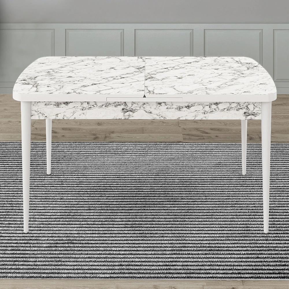 Τραπέζι Με Μηχανισμό Επιμήκυνσης , Exve ,White Marble 170/110/73 εκ., All4home